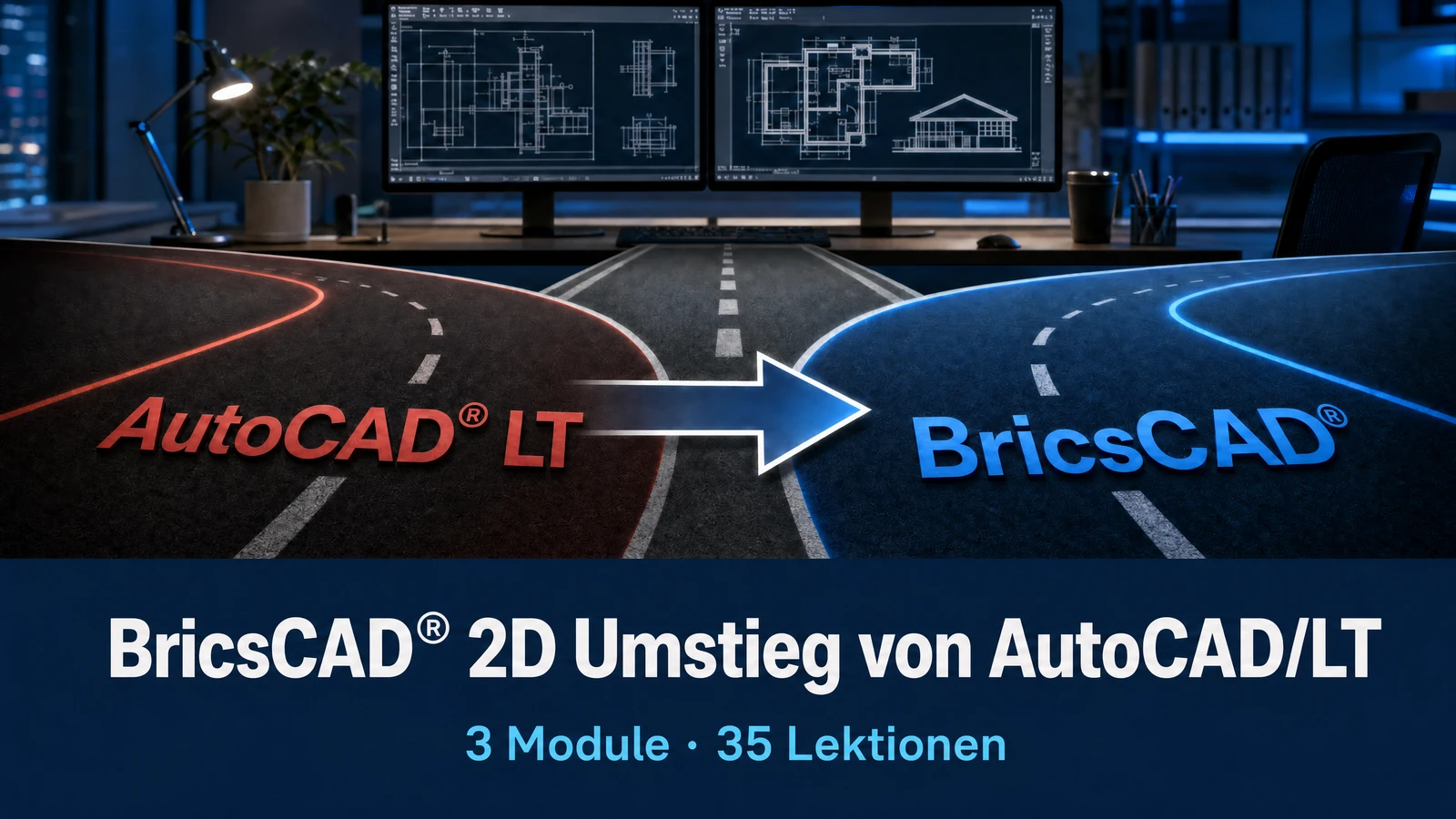 BricsCAD 3D software interface showing architectural modeling